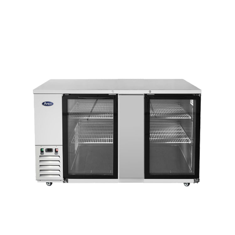 Atosa 69″ Back Bar Cooler Three Door with Glass Doors - MBB69GGR