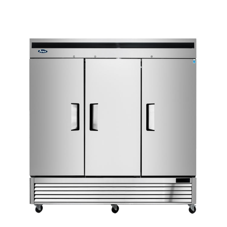 Atosa 82" Bottom Mount Three Door Reach-in Freezer - MBF8504GR - VRS Restaurant Equipment & Supply Store