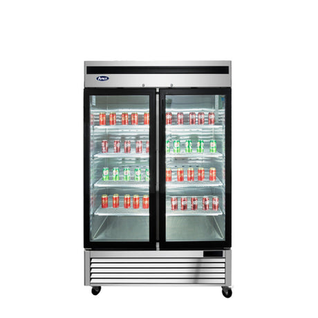 Atosa Two Glass Door Merchandiser Cooler - MCF8707GR - VRS Restaurant Equipment & Supply Store