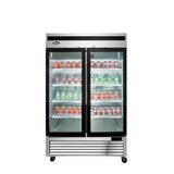 Atosa Two Glass Door Reach-in Freezer - MCF8703ES - VRS Restaurant Equipment & Supply Store