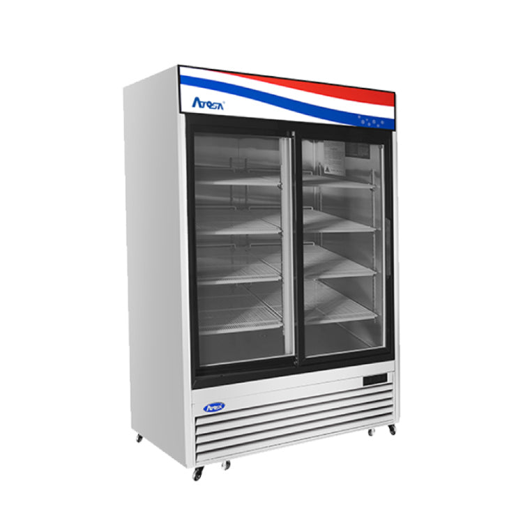 Atosa Two Glass Door Merchandiser Cooler - MCF8709GR - VRS Restaurant Equipment & Supply Store