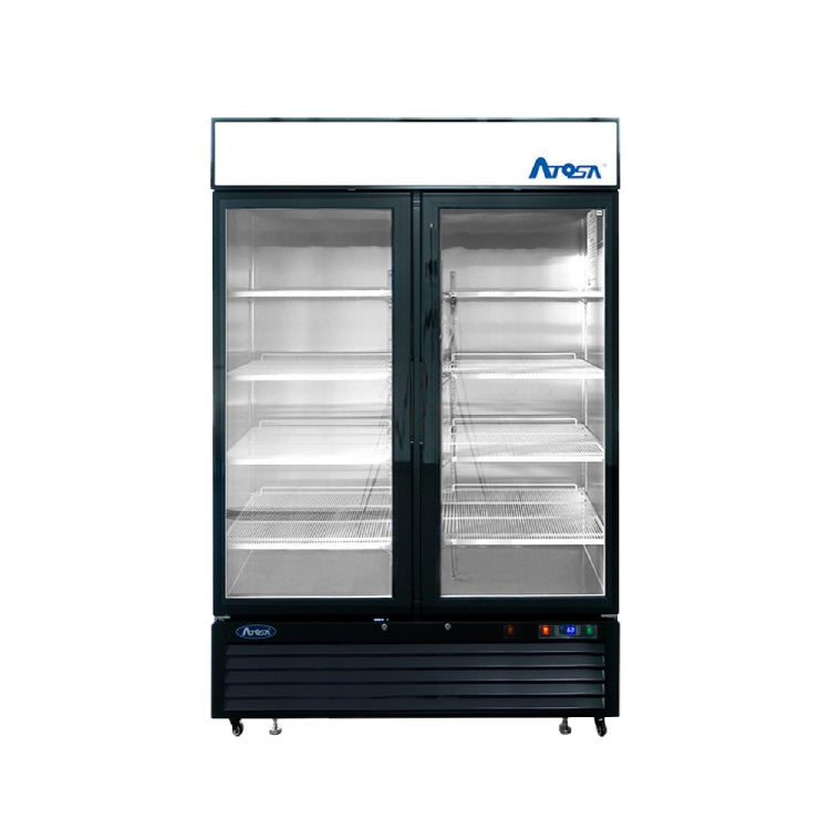 Atosa 40" Black Cabinet Two Glass Door Merchandiser Cooler - MCF8733GR