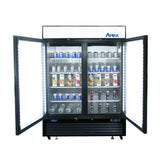 Atosa 40" Black Cabinet Two Glass Door Merchandiser Cooler - MCF8733GR - VRS Restaurant Equipment & Supply Store