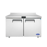 Atosa 48″ Worktop Refrigerator Two Door with Backsplash - MGF8409GR - VRS Restaurant Equipment & Supply Store