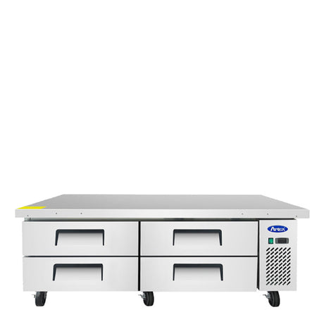 Atosa 76″ Refrigerated Chef Base, Extended Top Four Drawers - MGF8454GR - VRS Restaurant Equipment & Supply Store