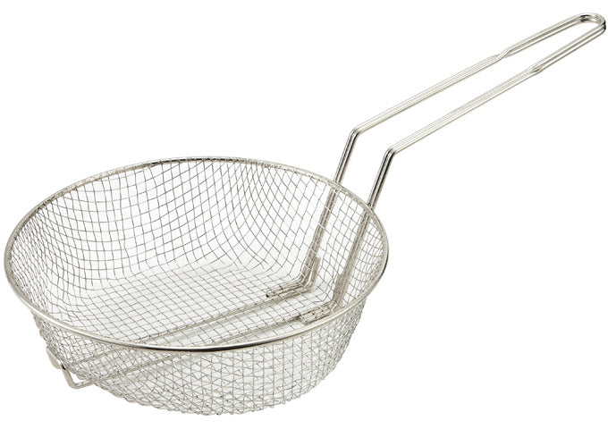 Winco Nickel Plated Steel Culinary Basket, Medium