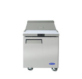 Atosa 27″ Refrigerated Standard Top Sandwich Prep. Table Single Door - MSF8301GR