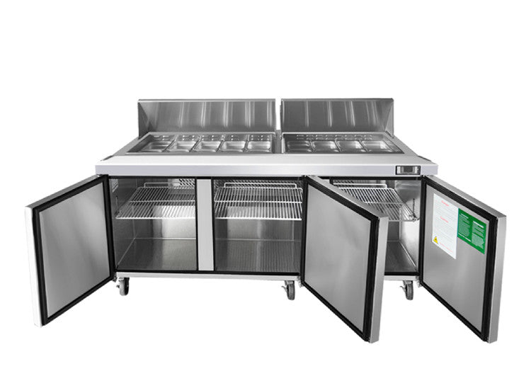 Atosa 72″ Refrigerated Standard Top Sandwich Prep. Table - MSF8304GR