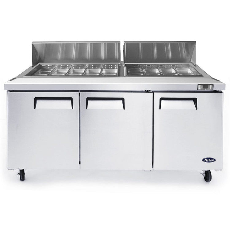 Atosa 72″ Refrigerated Standard Top Sandwich Prep. Table - MSF8304GR