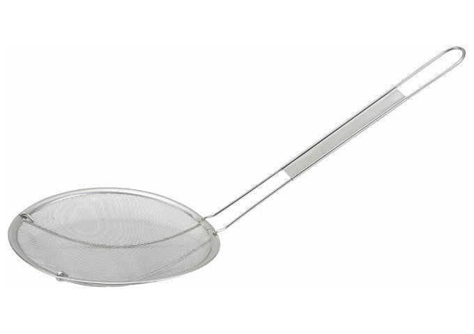 Winco Single Mesh Strainer, Stainless Steel, Fine - VRS Restaurant Equipment & Supply Store