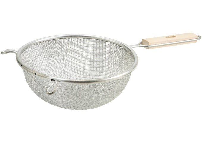 Winco Double Mesh Strainer, Tinned, Medium - VRS Restaurant Equipment & Supply Store