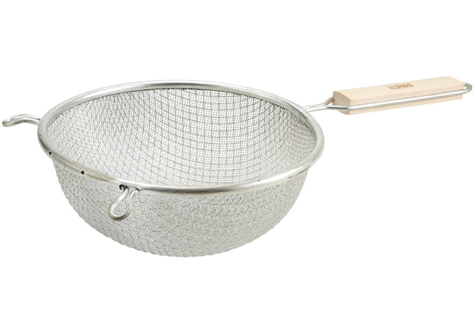 Winco Double Mesh Strainer, Tinned, Medium