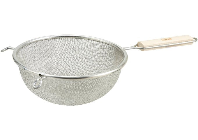 Winco Double Mesh Strainer, Tinned, Fine - VRS Restaurant Equipment & Supply Store