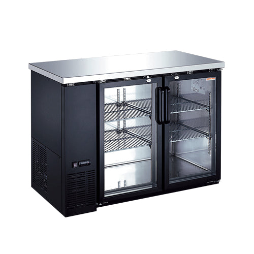 New Air NBB-48-SG-N 49″ Narrow 2 Door Glass Back Bar Refrigerator - VRS Restaurant Equipment & Supply Store