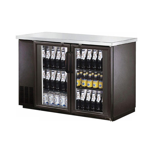 New Air NBB-60-SG 59″ 2 Door Glass Back Bar Refrigerator - VRS Restaurant Equipment & Supply Store