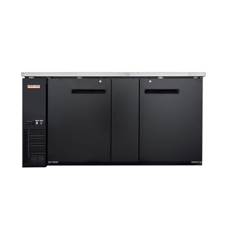 New Air NBB-69-SB 69″ 2 Door Solid Back Bar Refrigerator - VRS Restaurant Equipment & Supply Store