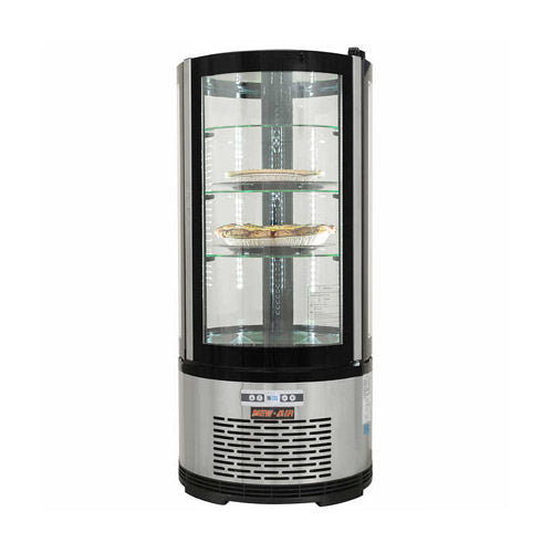 New Air NDC-010-RD Round Glass Countertop Display Refrigerator - VRS Restaurant Equipment & Supply Store