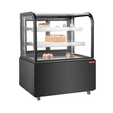 New Air NDC-36-CG 36″ Curved Glass Floor Refrigerated Display Case - VRS Restaurant Equipment & Supply Store