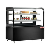 New Air NDC-48-CG 48″ Curved Glass Floor Refrigerated Display Case - VRS Restaurant Equipment & Supply Store