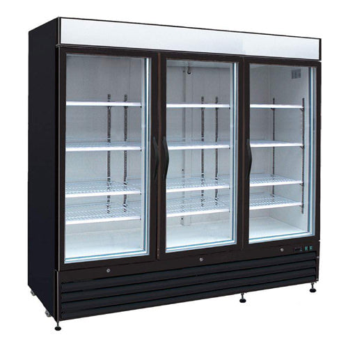 New Air NGF-182-H Three Door Glass Freezer Merchandiser - VRS Restaurant Equipment & Supply Store