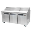 New Air NPT-072-SA 72″ 3 Door Sandwich Prep Refrigerator - VRS Restaurant Equipment & Supply Store