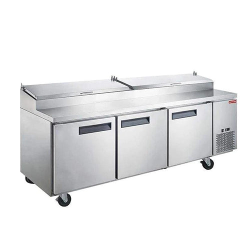 New Air NPT-090-PI 90″ 3 Door Pizza Prep Refrigerator - VRS Restaurant Equipment & Supply Store