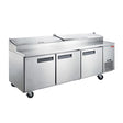 New Air NPT-092-PI 92″ 3 Door Pizza Prep Refrigerator - VRS Restaurant Equipment & Supply Store