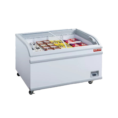 New Air 56″ Curved Glass Island Freezers - NIF-56-CG