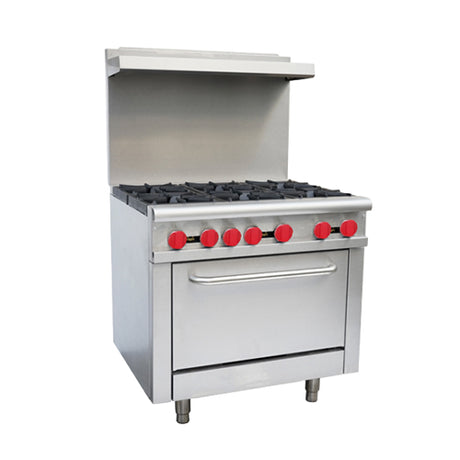 Omcan CE-CN-0914-L 36″ Propane Gas Range With 6 Open Burner - VRS Restaurant Equipment & Supply Store