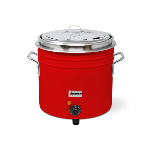 Omcan FW-TW-5000-R 10 Lt Soup Kettle Red - VRS Restaurant Equipment & Supply Store