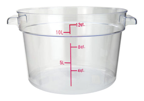 Winco Round Storage Container, Clear Polycarbonate