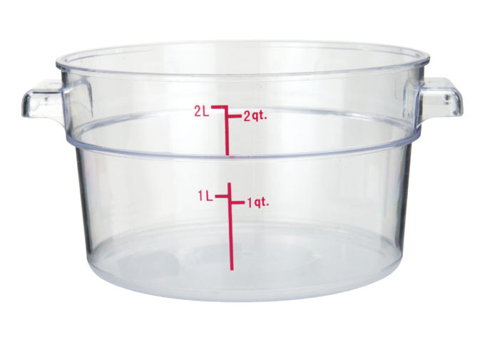 Winco Round Storage Container, Clear Polycarbonate