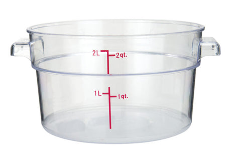 Winco Round Storage Container, Clear Polycarbonate