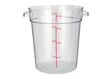 Winco Round Storage Container, Clear Polycarbonate