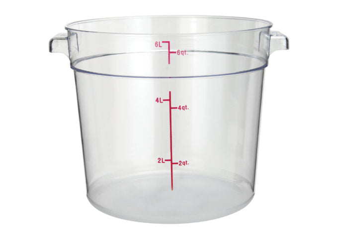 Winco Round Storage Container, Clear Polycarbonate