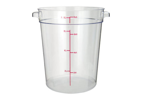 Winco Round Storage Container, Clear Polycarbonate