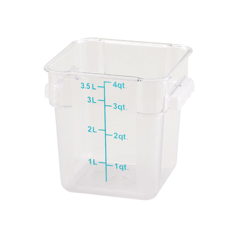 Winco Square Storage Container, Clear Polycarbonate