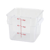 Winco Square Storage Container, Clear Polycarbonate