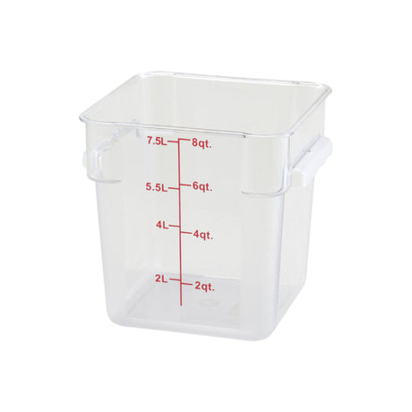 Winco Square Storage Container, Clear Polycarbonate