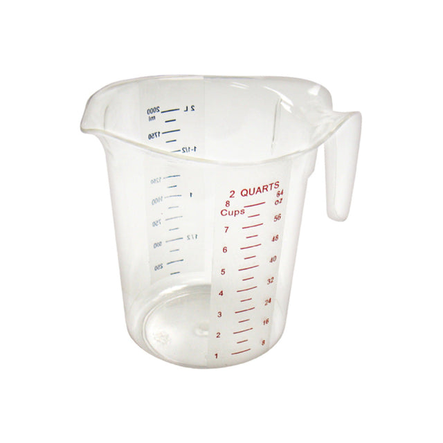 Winco PMCP-200 Polycarbonate Measuring Cup with Color Graduations