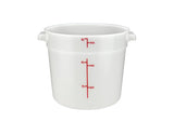 Winco Round Storage Container, White, Polypropylene