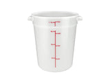 Winco Round Storage Container, White, Polypropylene