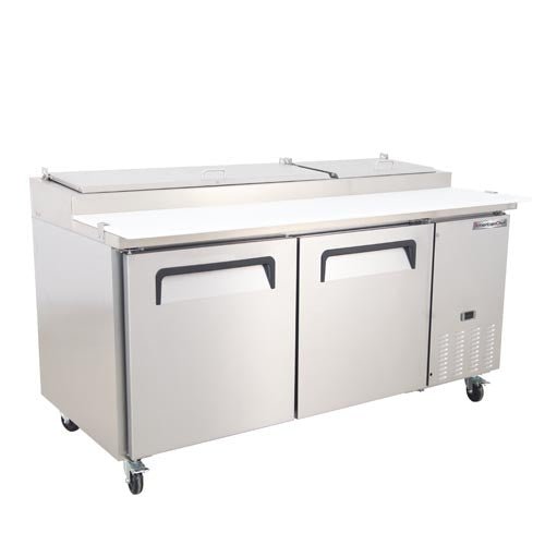 American Chef 67" Two Door Pizza Prep Refrigerator PR2-67S - VRS Restaurant Equipment & Supply Store