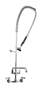 American Chef PRS-W8-AF12 Wall-Mounted Pre-Rinse with 12" Add-On Faucet, 8" Centers, Lead Free