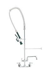 American Chef PRS-W8-AF12-HDLFR Wall-Mounted Pre-Rinse with 12" Add-On Faucet, 8" Centers, Lead Free
