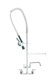 American Chef PRS-W8-AF12-HDLFR Wall-Mounted Pre-Rinse with 12" Add-On Faucet, 8" Centers, Lead Free
