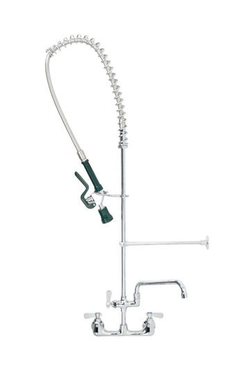 American Chef PRS-W8-AF12-HDLFR Wall-Mounted Pre-Rinse with 12" Add-On Faucet, 8" Centers, Lead Free