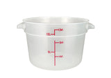 Winco Round Storage Container, Translucent, Polypropylene