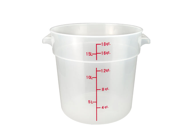 Winco Round Storage Container, Translucent, Polypropylene