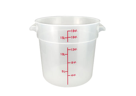 Winco Round Storage Container, Translucent, Polypropylene